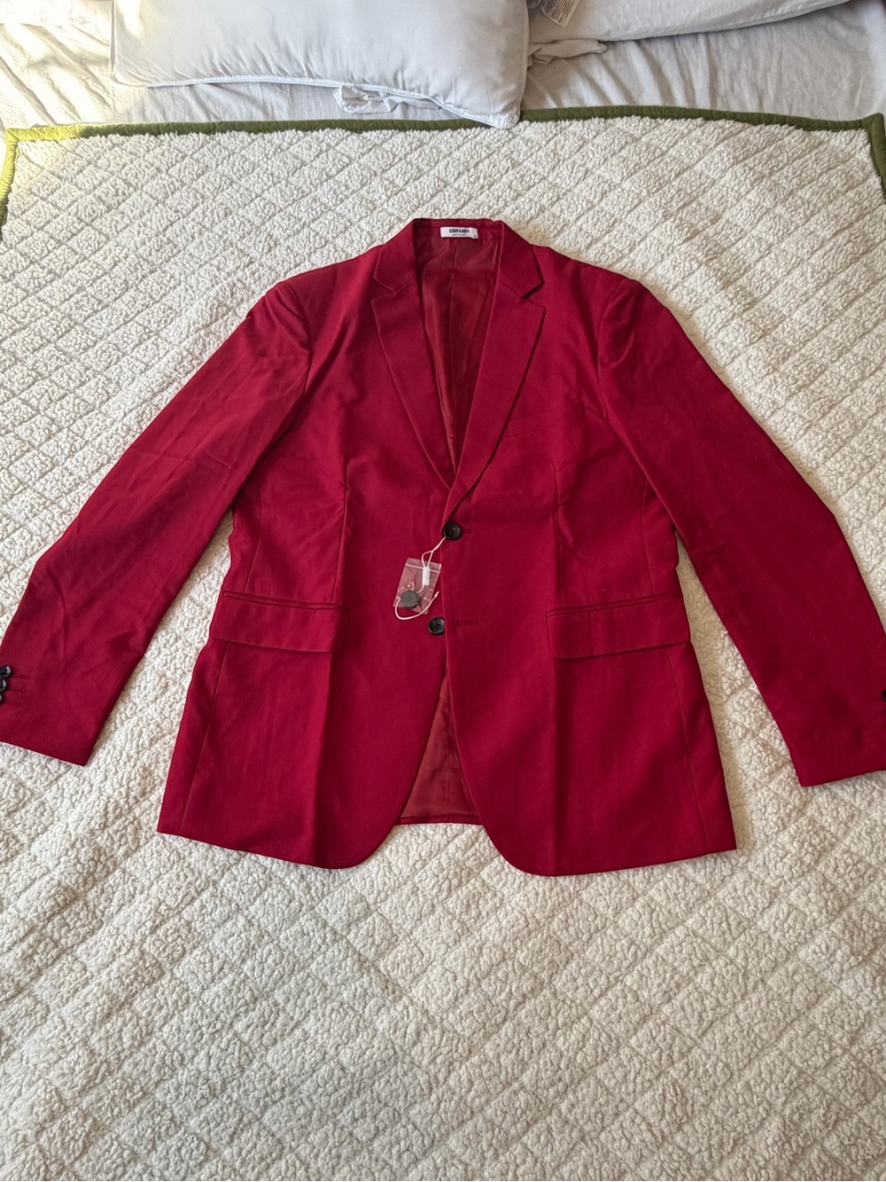Men’s Unissex Casual Blazer Suit Jacket Sport Coat (M) Dark Red